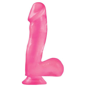 Basix Rubber Works  16,51 cm Dong and Testicles with Suction Cup - Colour Pink - Huuma.org