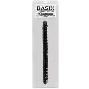 Basix Rubber Works 45,7 cm Double Dong - Colour Black - Huuma.org