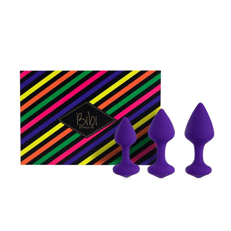 Bibi Set of 3 Butt Pulg Purple - Huuma.org
