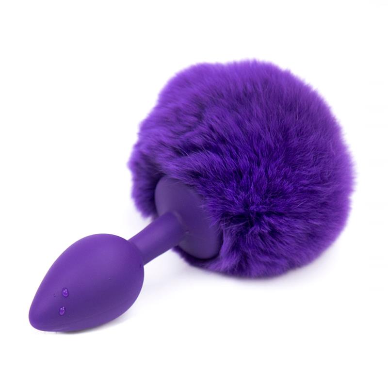 Butt Plug with Pompon Purple Size S - Huuma.org