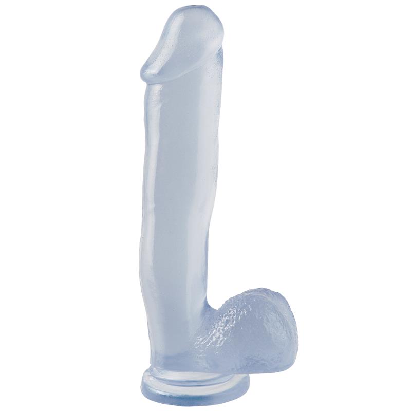 Dildo and Testicles with Suction Cup 30.5cm Clear
