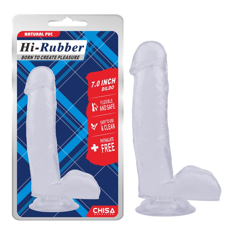 Dildo Hi-Rubber 7 Clear