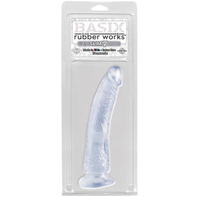 Dildo Slim 17,78 cm with Suction Cup - Clear