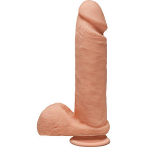 Dual Density Dildo Perfect D with Testicles 8 Vanilla