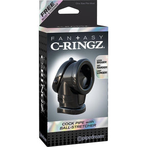 Fantasy C-Ringz Cock Pipe with Ball-Stretcher Black