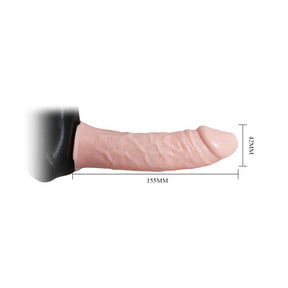 Hollow Strap-on with Vibration 15.5 x 4.2 cm Flesh