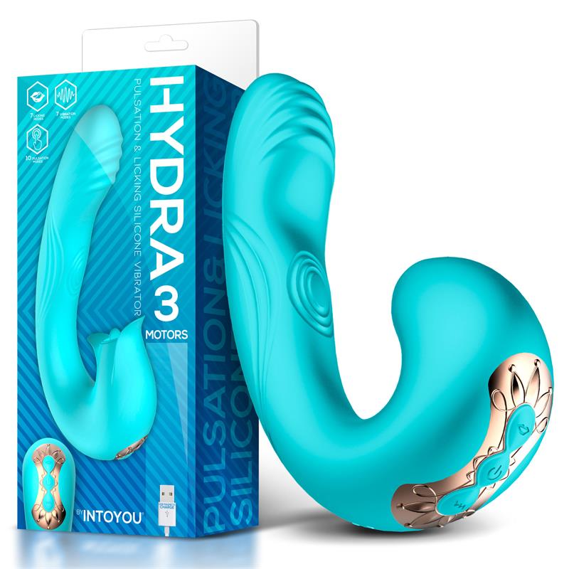 Hydra Vibe With Pulsation And Clitoris Stimulating Tongue 3 Motors Usb
