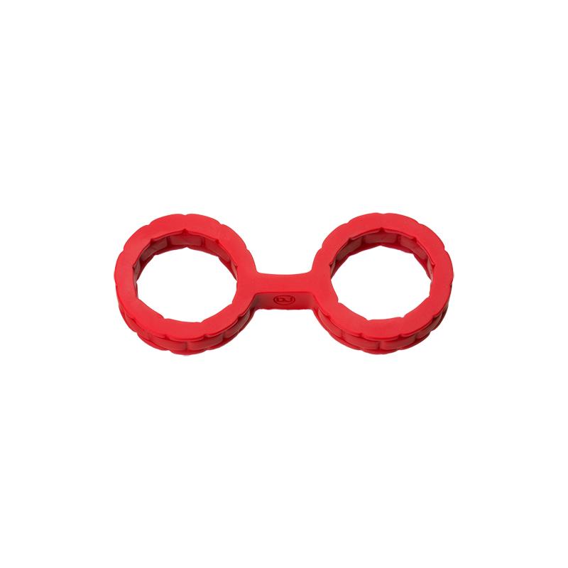 Japanese Handcuffs for Bondage  Premium Silicone Size S Red