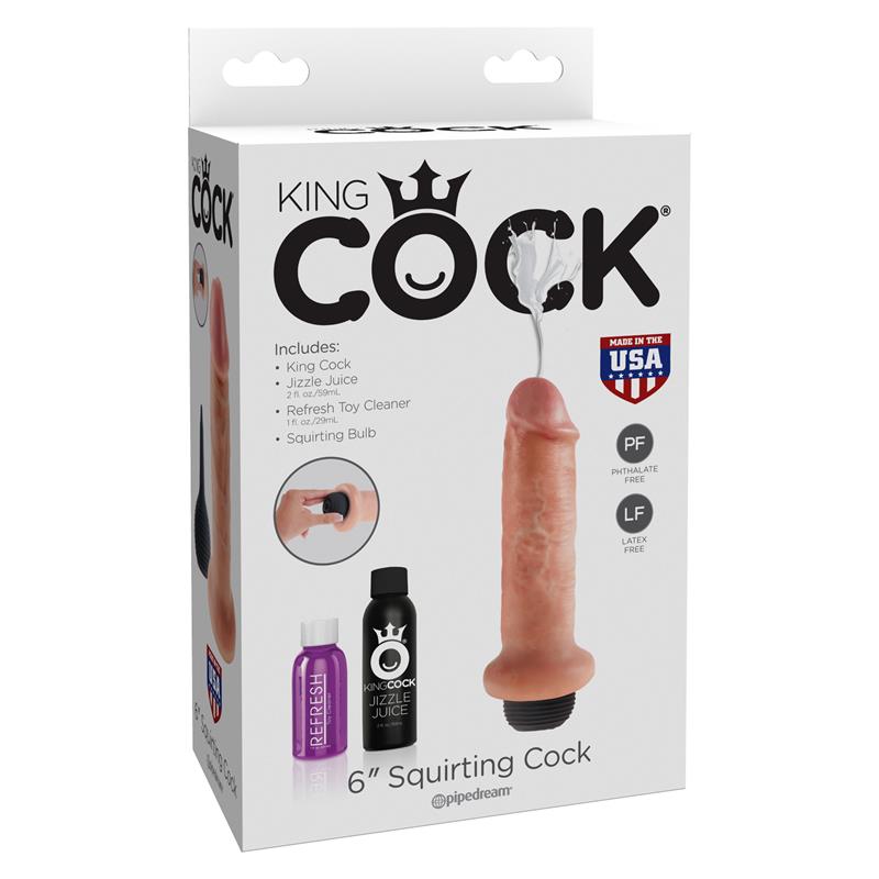 King Cock 6 Squirting Cock - Flesh