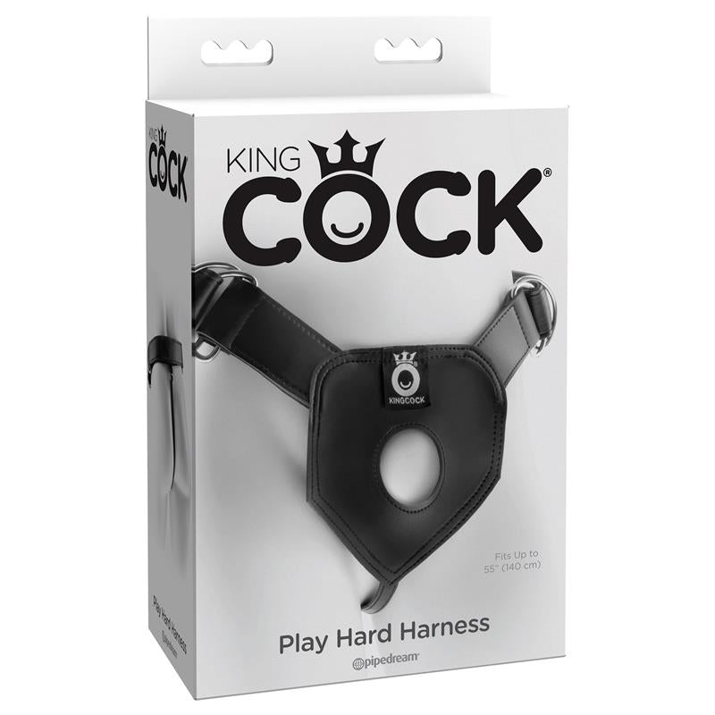 King Cock  Play Hard Harness-Black