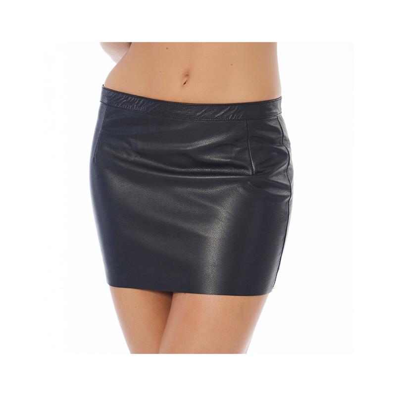 Leather Mini Skirt with Zipper