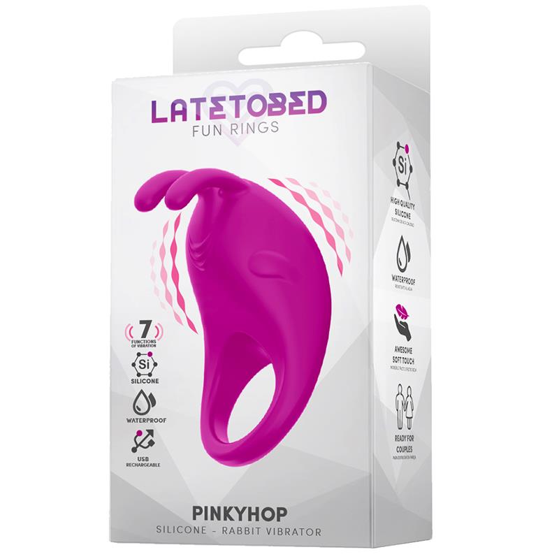 Pinkyhop Vibrating Cock Ring USB Watrerproof Silicone