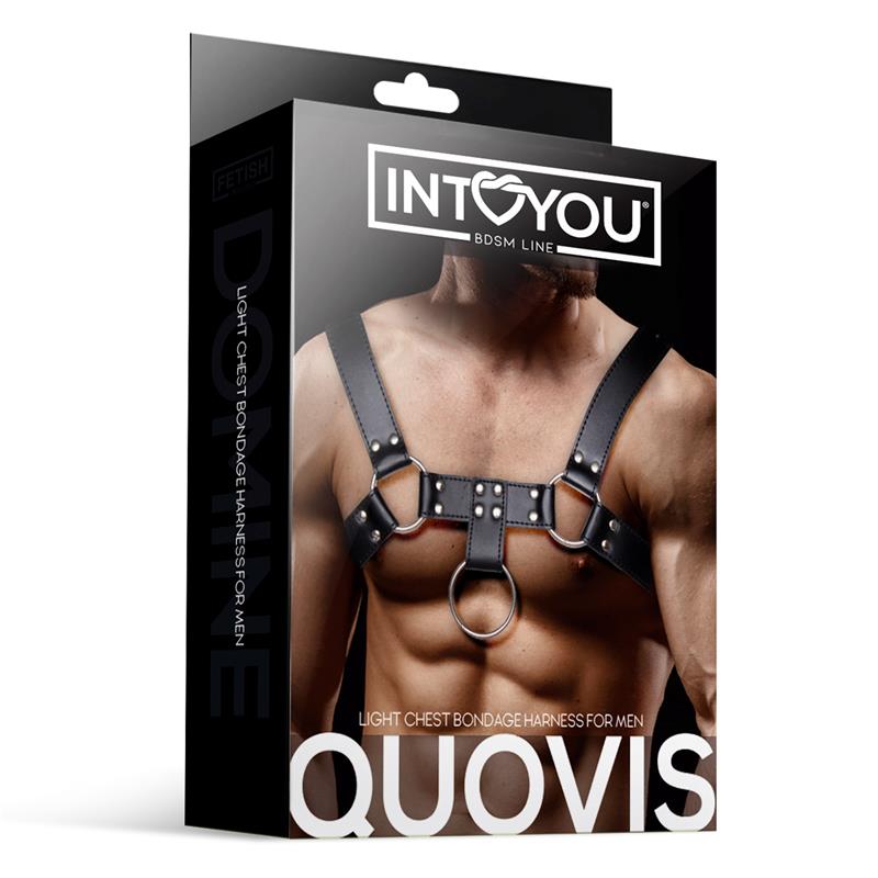 Quovis Male Chest Bondage Harness Vegan Leather