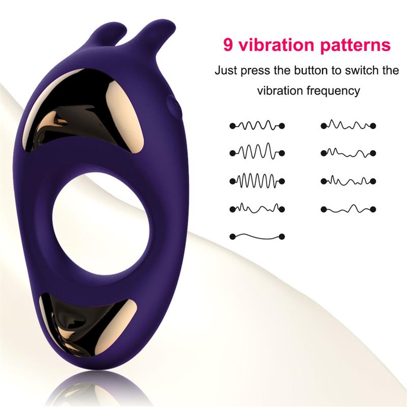 Rhino Vibrating Ring Impedance Function 2 Piston Motors USB Violet
