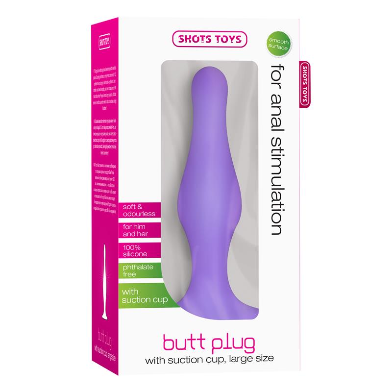 Shots Toys Plug with Suction Cup Largue Purple