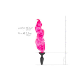 Silicone Butt Plug With Tail - Pink