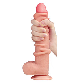 Slidy Realistic Dildo with Sliding Skin Retractable and Adjustable 9
