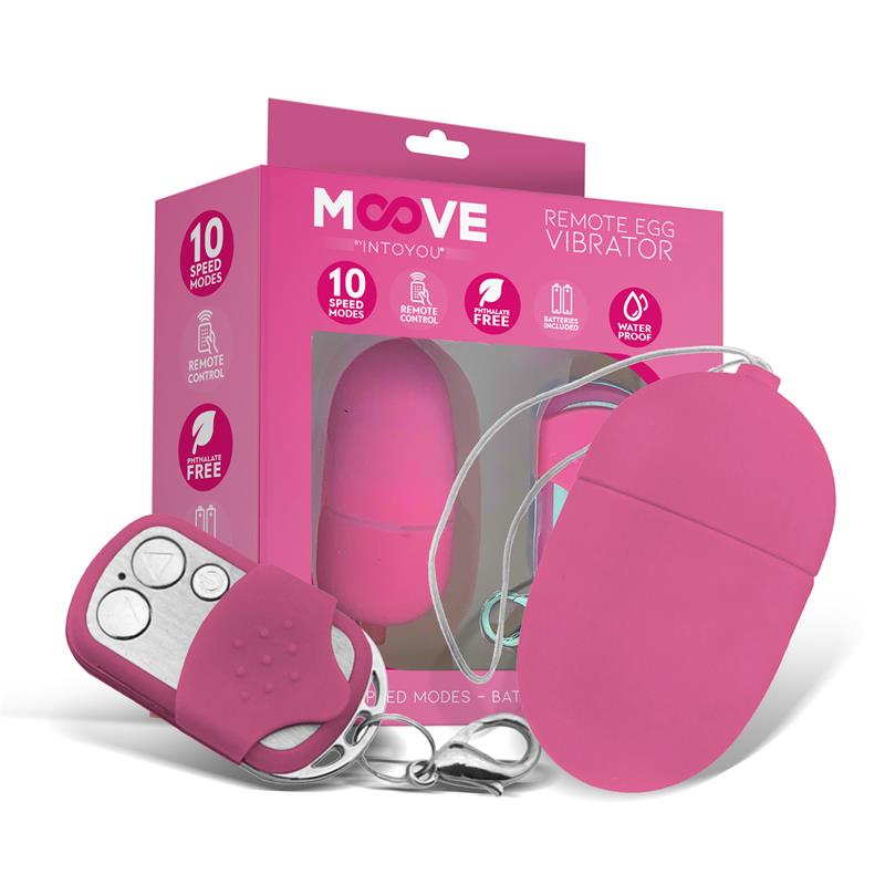 Vibrating Egg with Remote Control Medium Size Pink